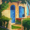 la porte bleue
						( 16 X 20 ) Offerte à Liane et Sylvain
