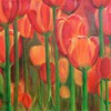 le chant des tulipes ( 16 X 20 ) Offerte à Jocelyne Camirand